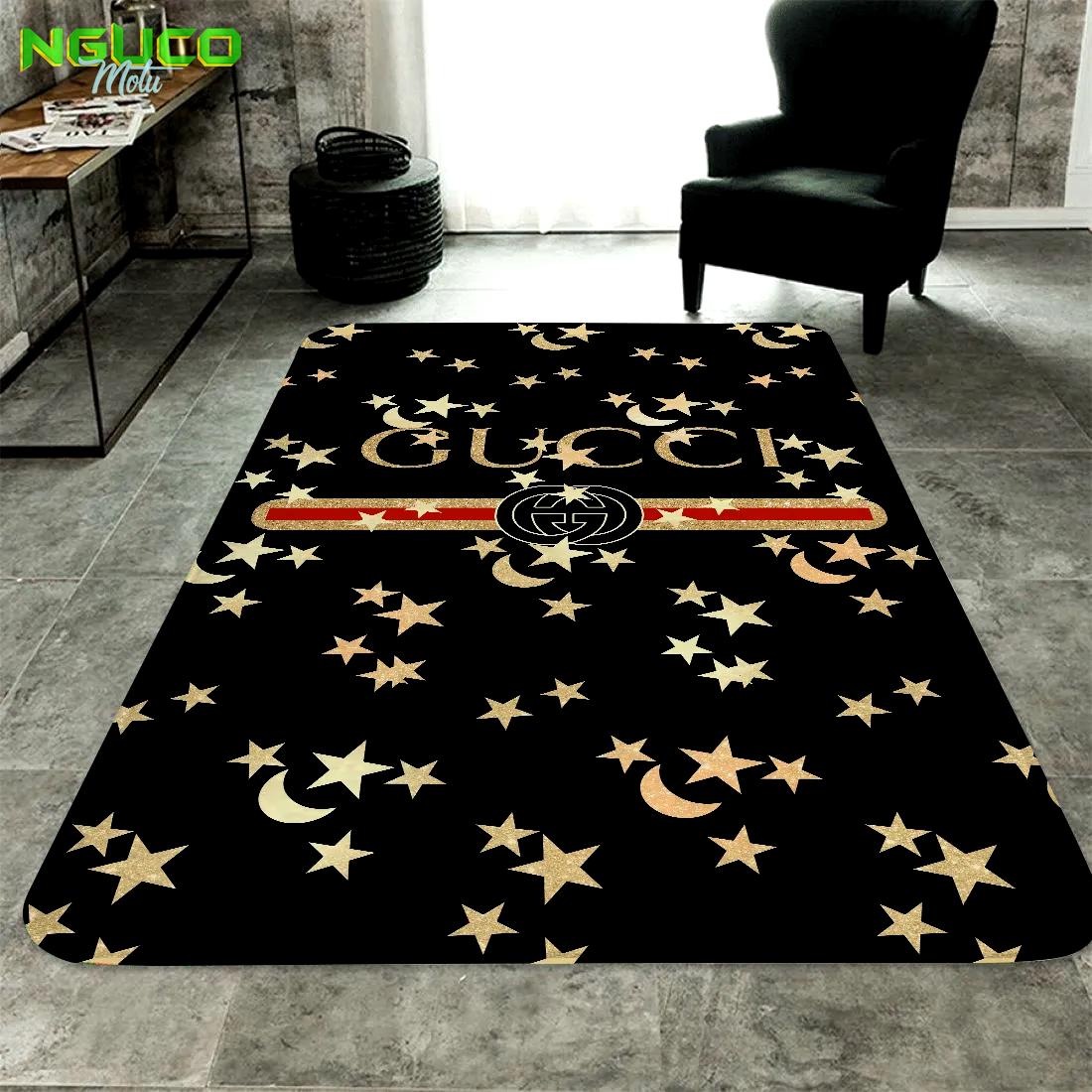Gucci moon star luxury fashion luxury brand premium rug carpet home decor