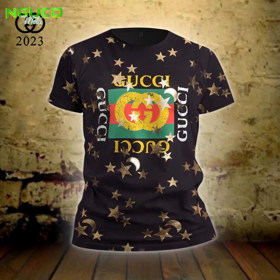 Gucci stars luxury brand t-shirt outfit for men women