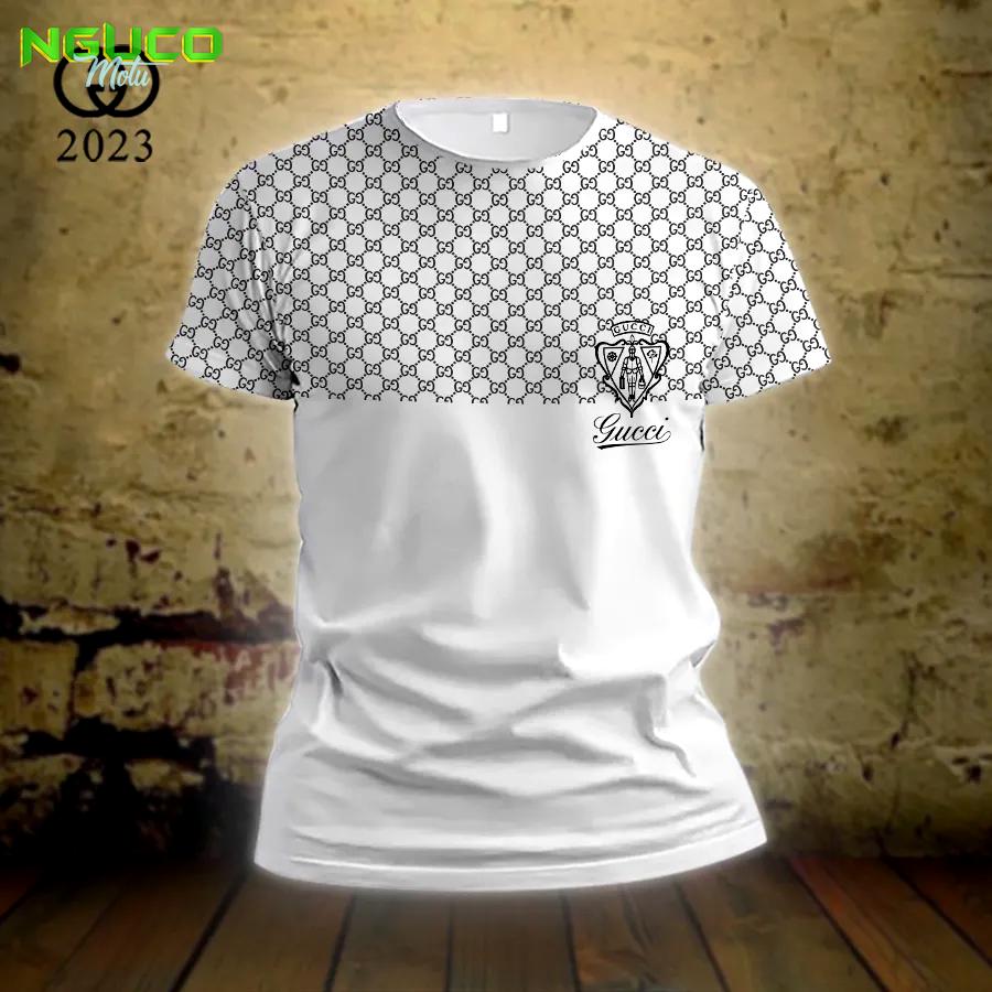 Gucci white luxury brand t-shirt outfit for men women