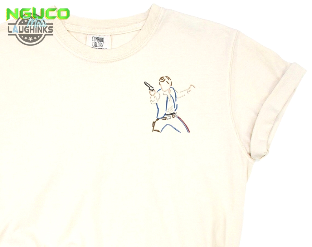 Han embroidered tshirt star wars embroidered shirt han t shirt solo shirt disney tshirt womens disney shirt embroidery tshirt sweatshirt hoodie gift