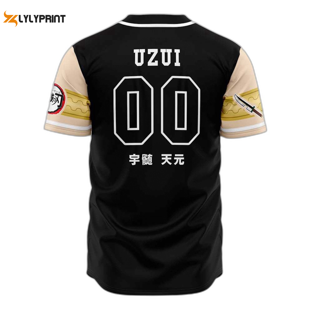 Hashira tengen uzui demon anime baseball jersey for men women