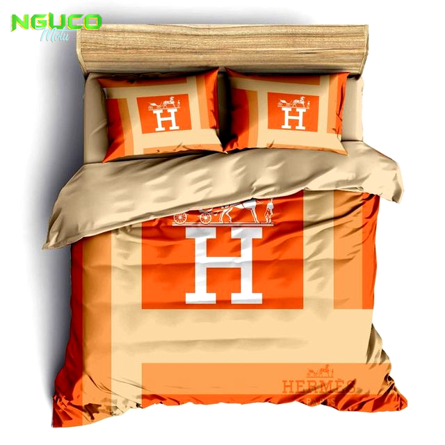 Hermes fashion luxury brand bedding set bedspread duvet cover set