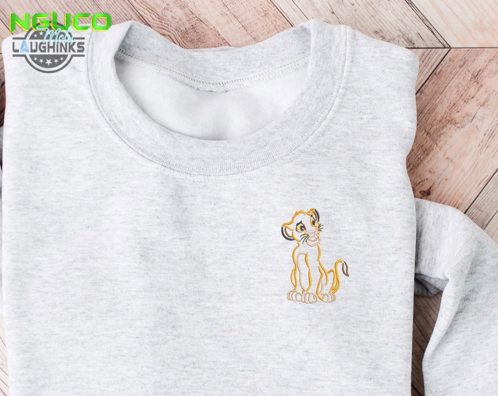 Lion king simba embroidered crewneck disney embroidered sweatshirt disney animal kingdom crewneck disney sweatshirt disney crewneck embroidery tshirt sweatshirt hoodie gift