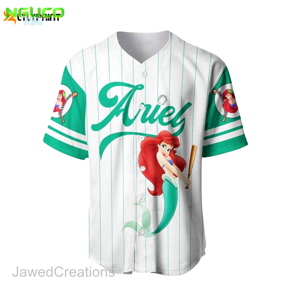 Little mermaid jersey shirt, little mermaid baseball jersey