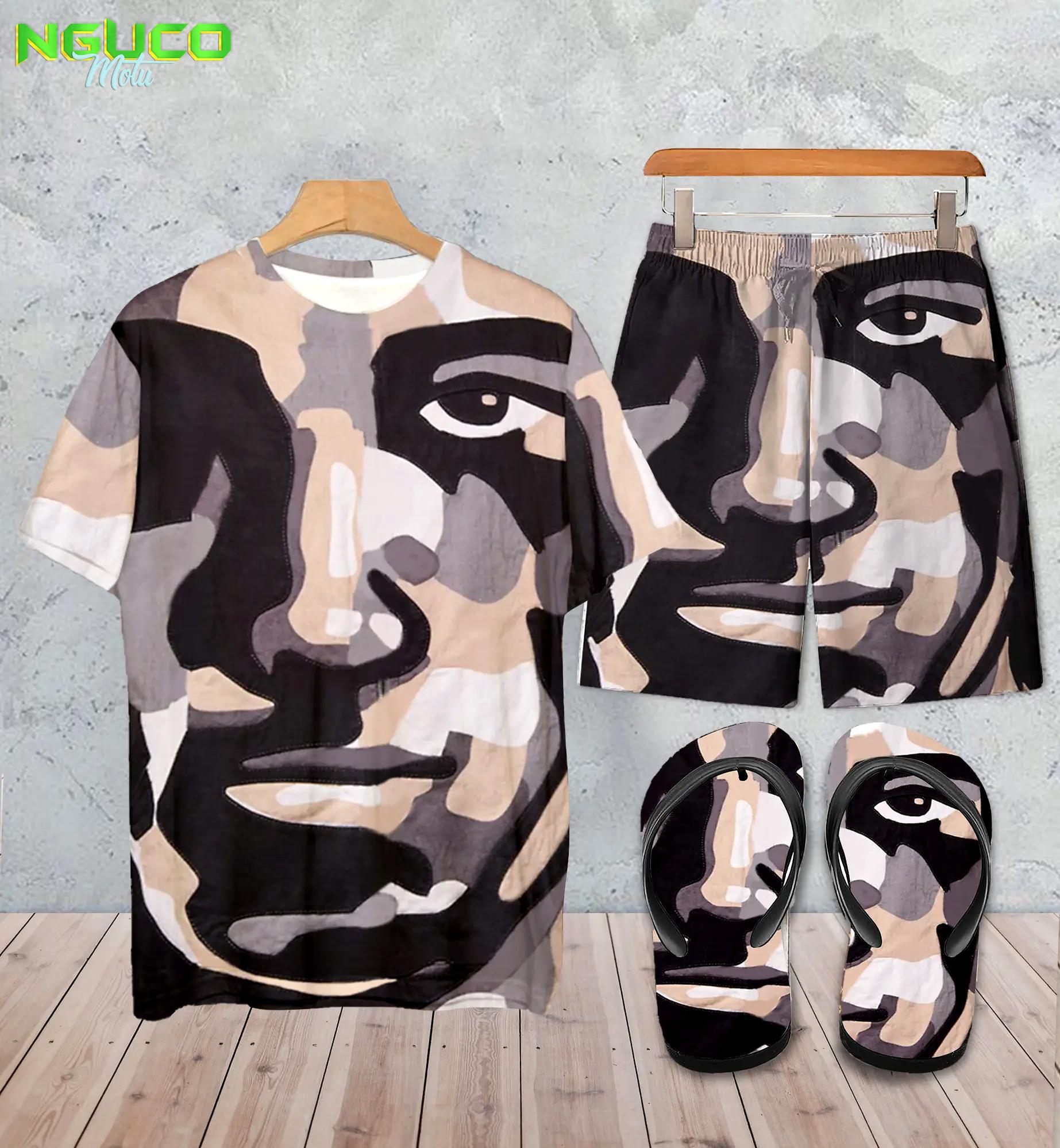 Louis vuitton flip flops hot 2023 and combo t shirt beach shorts & flip flops