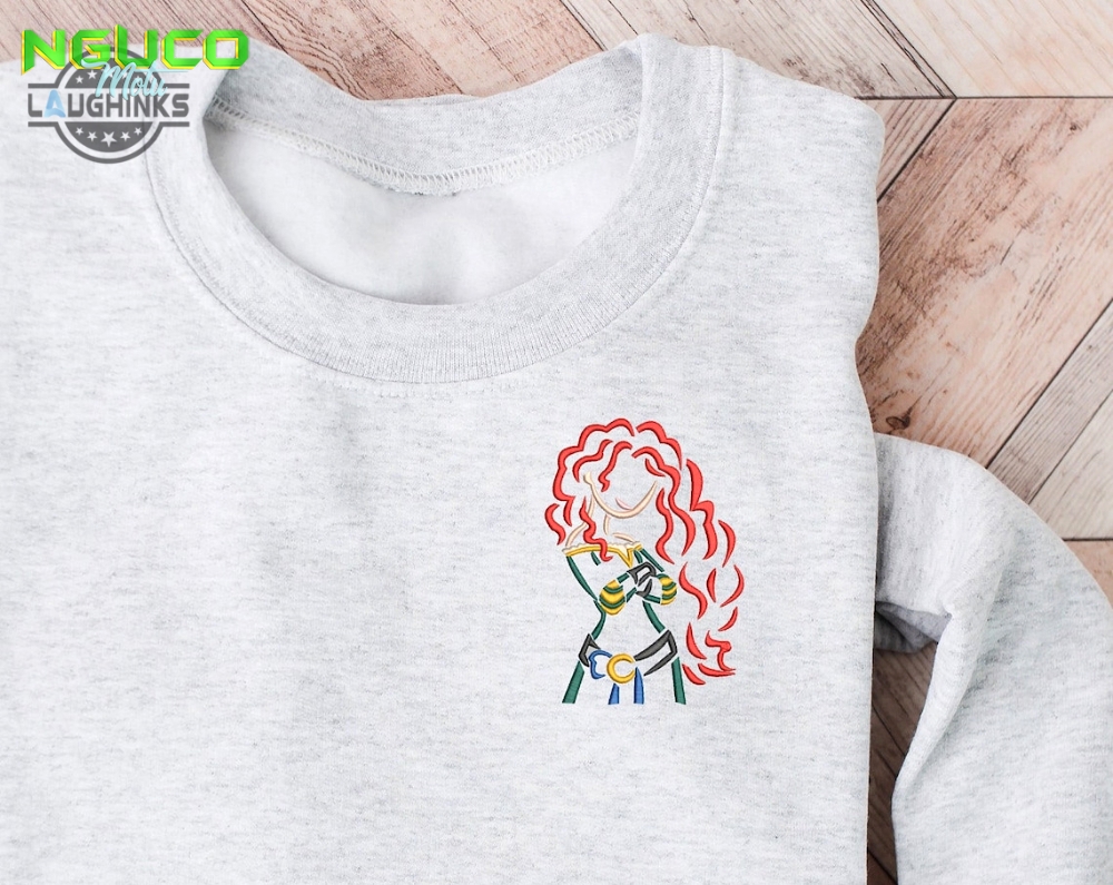 Merida embroidered crewneck disney embroidered sweatshirt brave crewneck disney princess sweatshirt womens disney crewneck embroidery tshirt sweatshirt hoodie gift