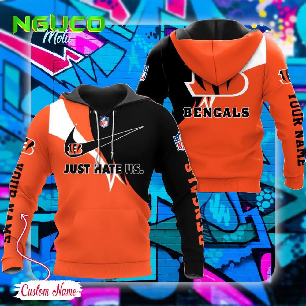 Nfl cincinnati bengals hoodie just hate us sport hoodie