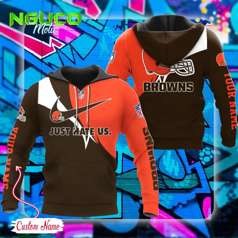 Nfl cleveland browns hoodie just hate us sport hoodie