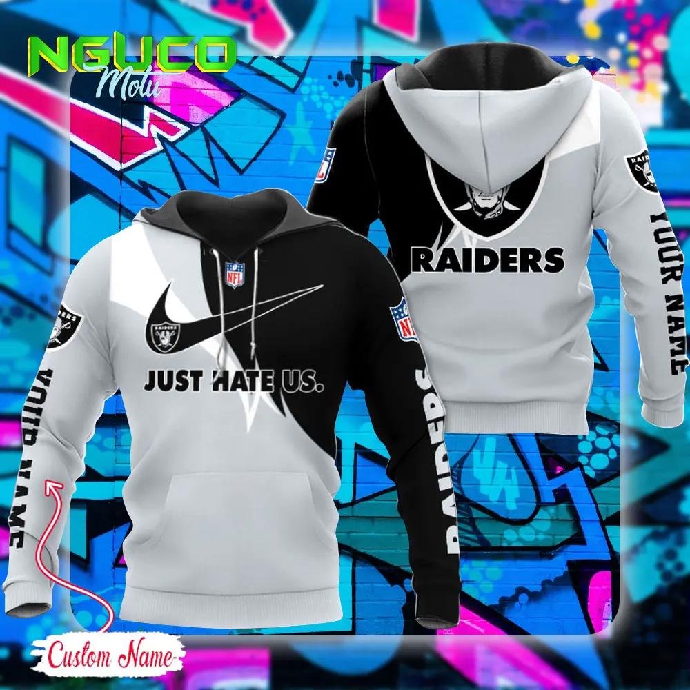Nfl las vegas raiders hoodie just hate us sport hoodie