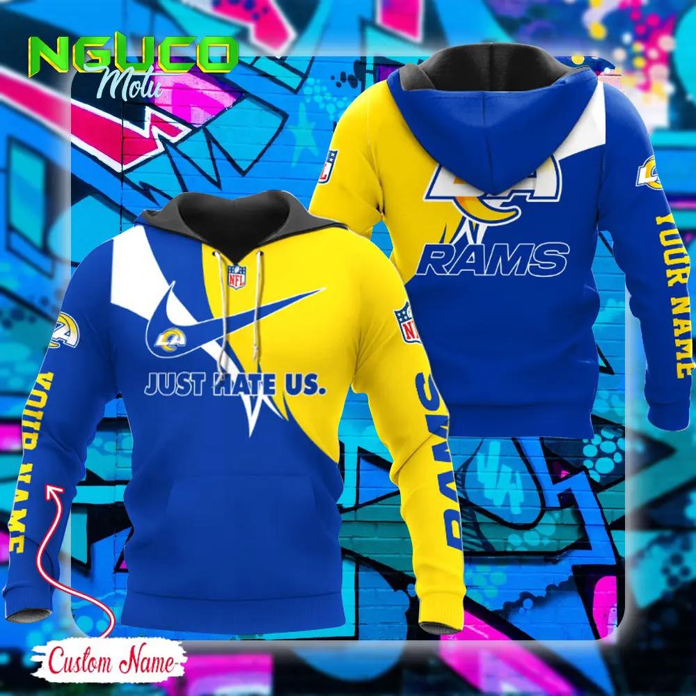 Nfl los angeles rams hoodie just hate us sport hoodie
