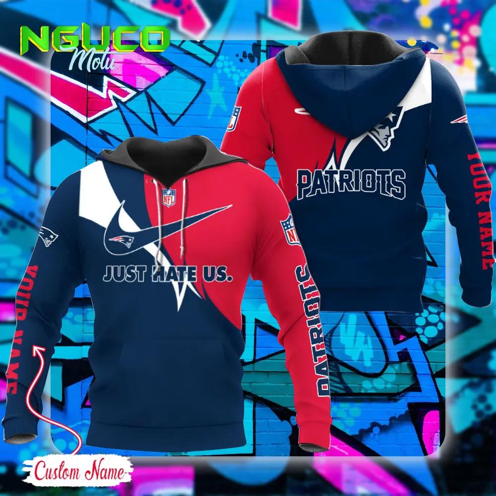 Nfl new england patriots hoodie just hate us sport hoodie