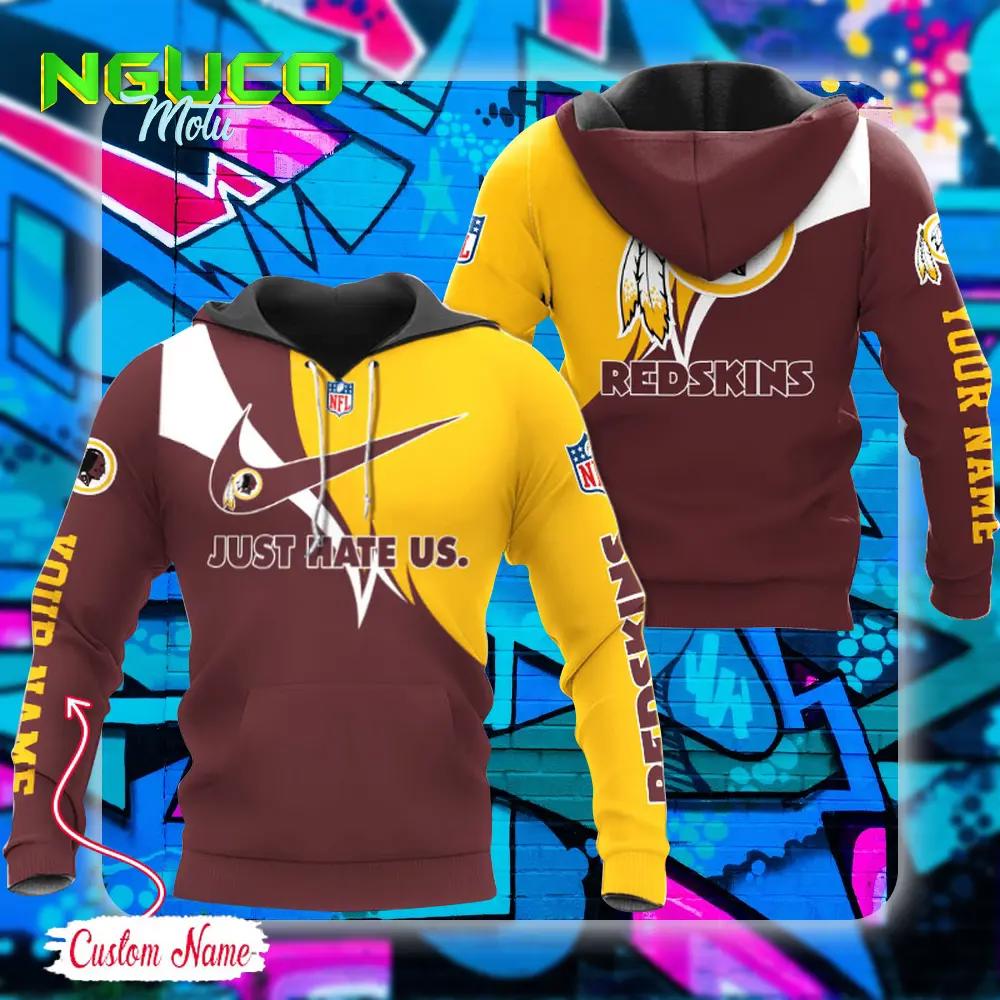 Nfl washington redskins hoodie just hate us sport hoodie