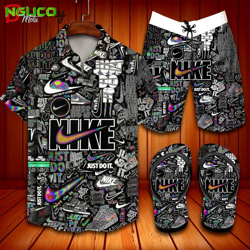 Nike wallpaper 2022 hawaiian shirt beach shorts and flip flops combo
