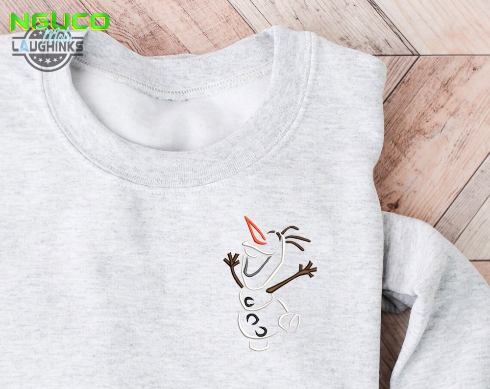 Olaf disney embroidered crewneck disney embroidered sweatshirt olaf frozen crewneck disney princess sweatshirt womens disney crewneck embroidery tshirt sweatshirt hoodie gift