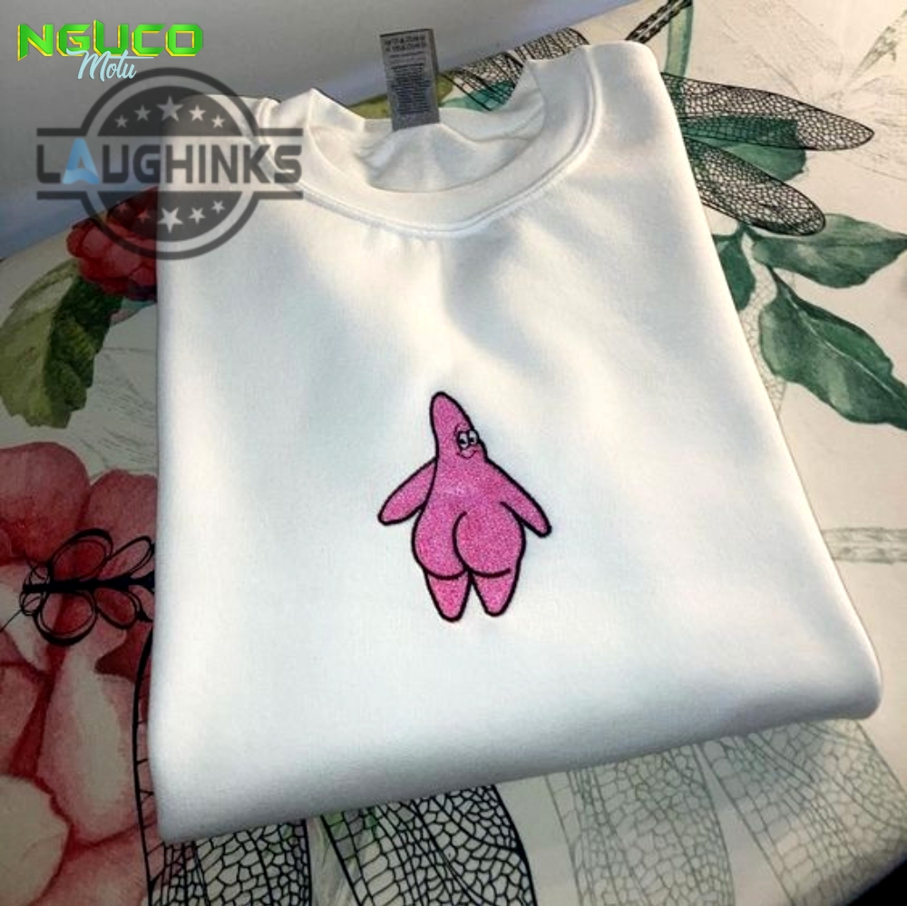 Patrick star embroidered shirt embroidery tshirt sweatshirt hoodie gift