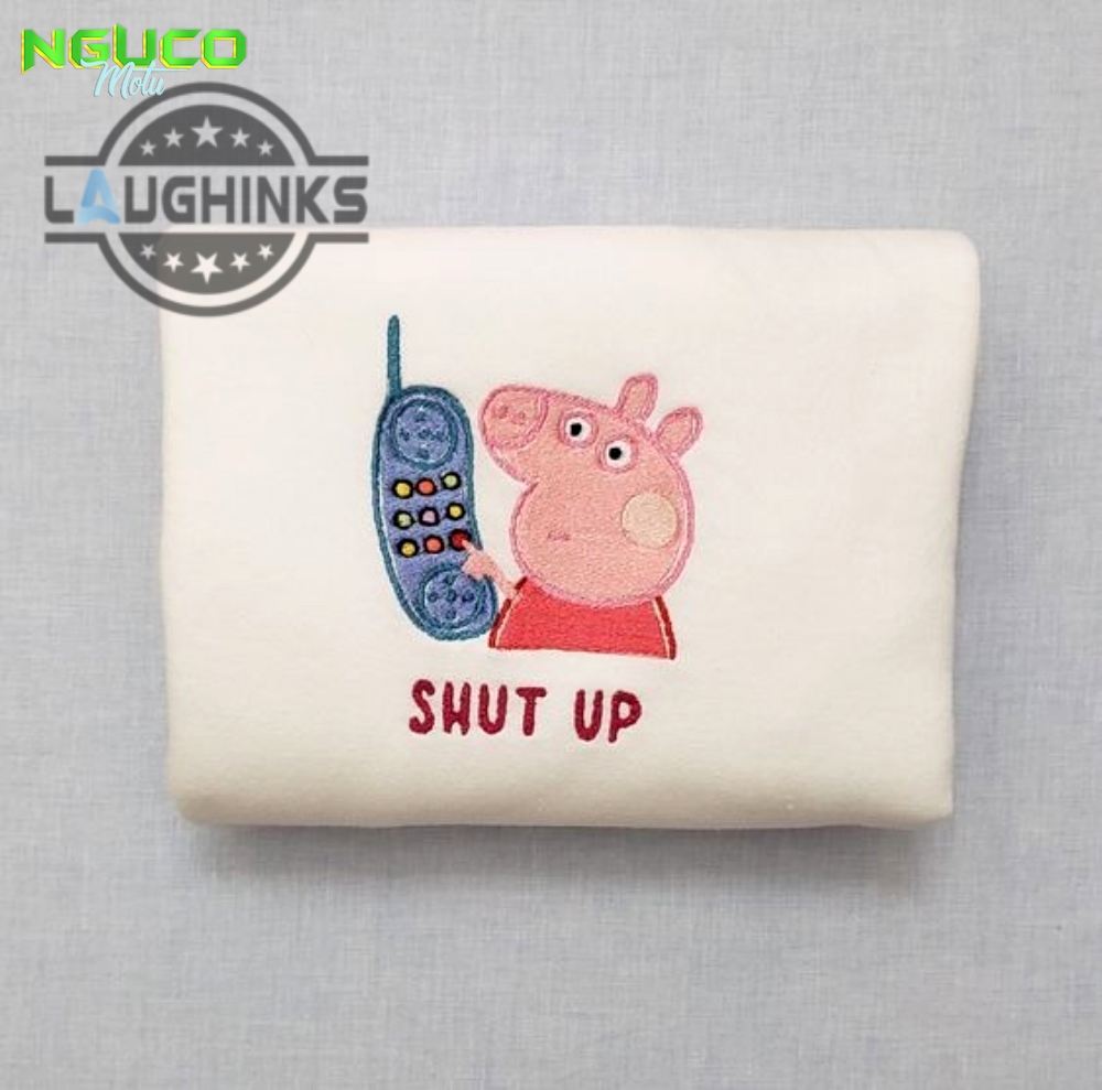Peppa pig embroidered shirt embroidery tshirt sweatshirt hoodie gift