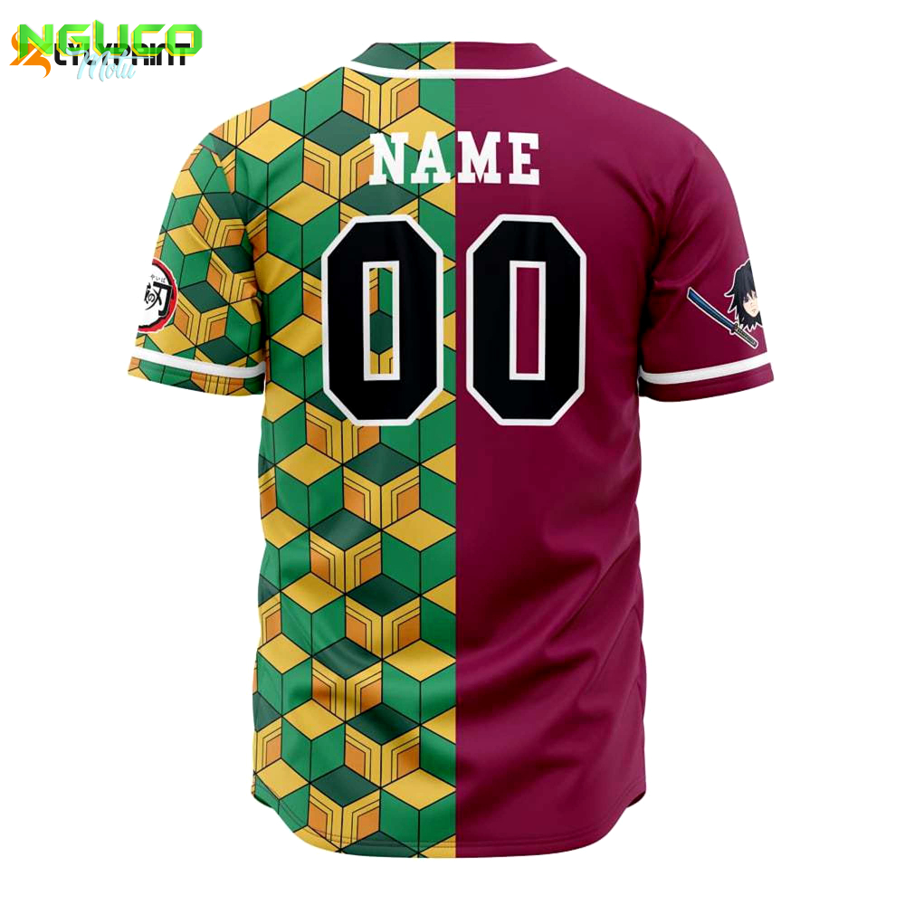Personalized hashira demon anime baseball jersey