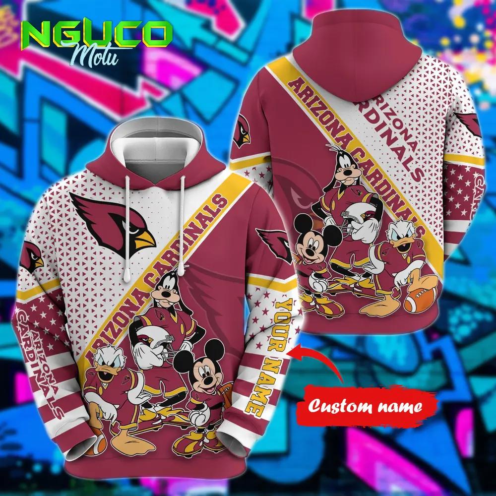 Personalized nfl arizona cardinals hoodie character cartoon movie unisex hoodie