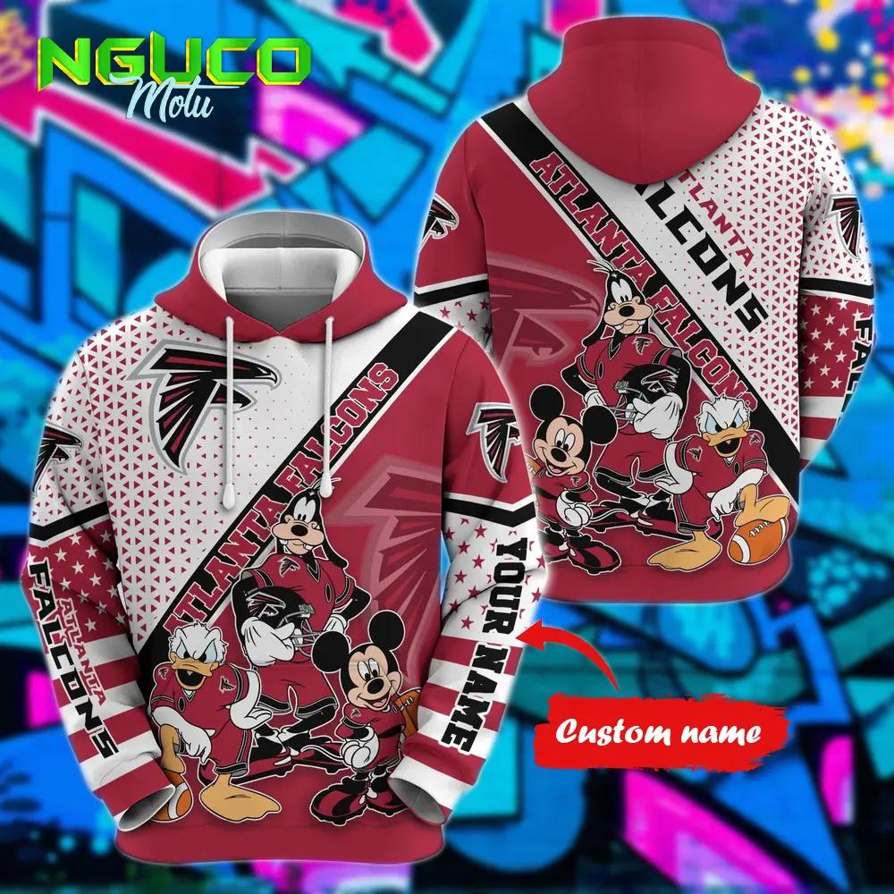 Personalized nfl atlanta falcons hoodie character cartoon movie unisex hoodie