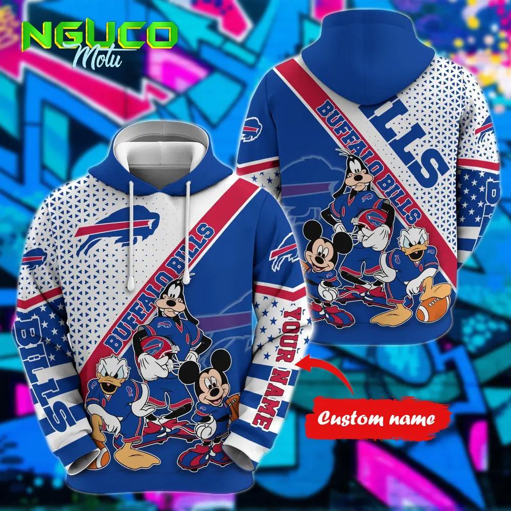 Personalized nfl buffalo bills hoodie character cartoon movie unisex hoodie