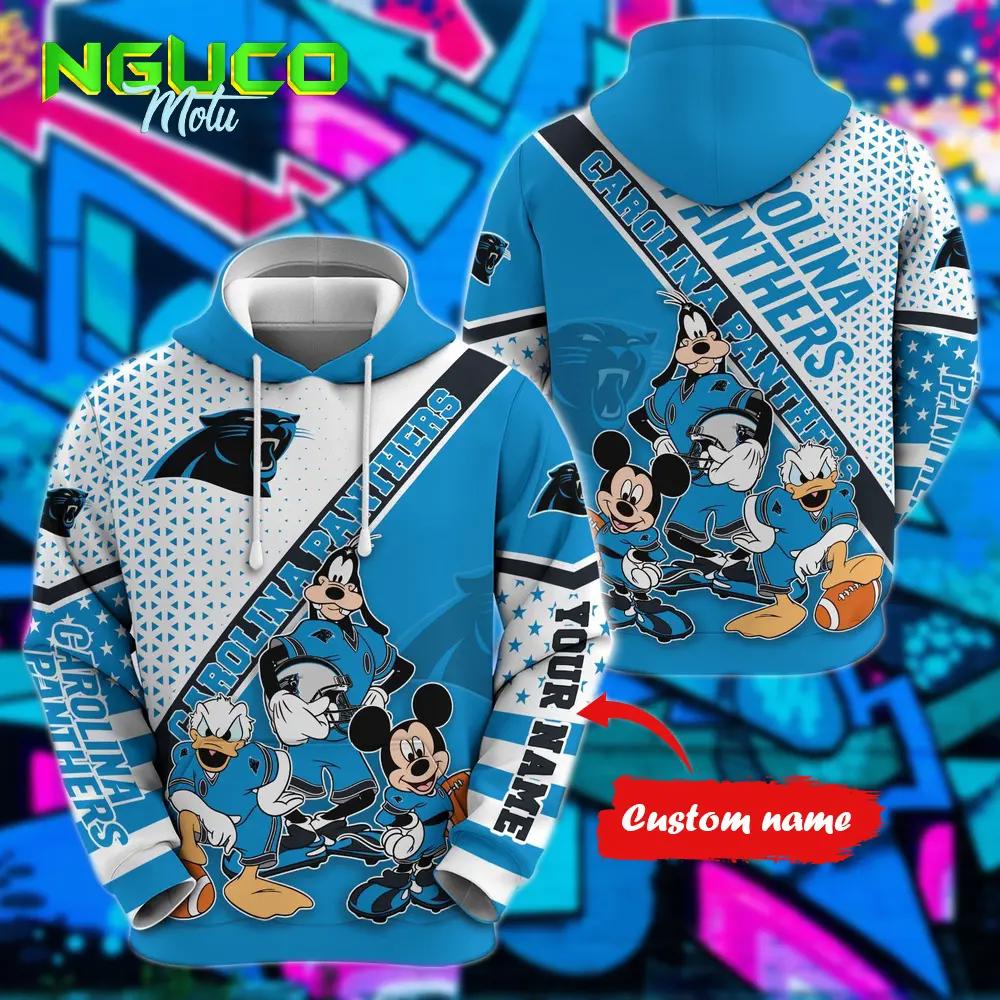 Personalized nfl carolina panthers hoodie character cartoon movie unisex hoodie