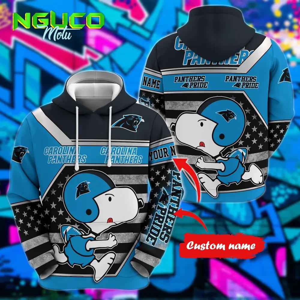 Personalized nfl carolina panthers hoodie snoopy unisex hoodie