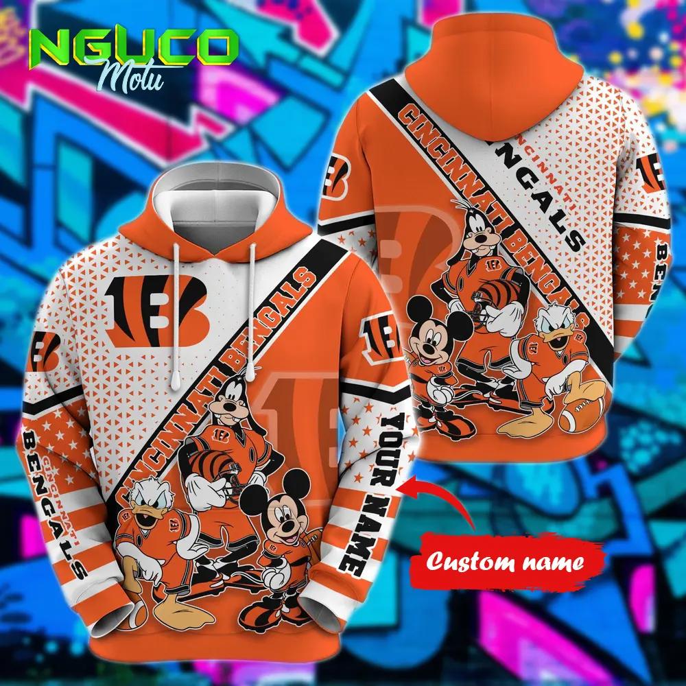 Personalized nfl cincinnati bengals hoodie character cartoon movie unisex hoodie