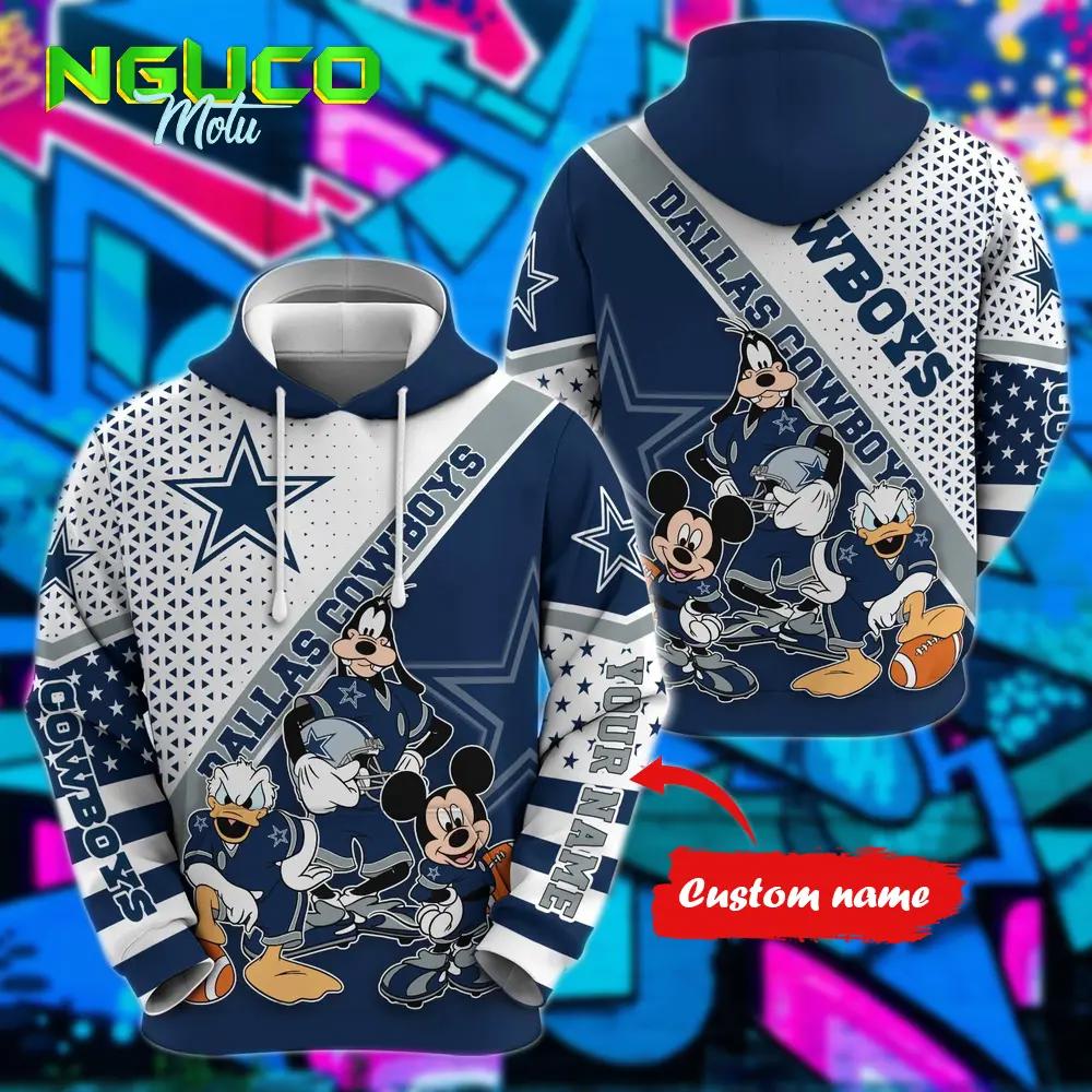 Personalized nfl dallas cowboys hoodie character cartoon movie unisex hoodie