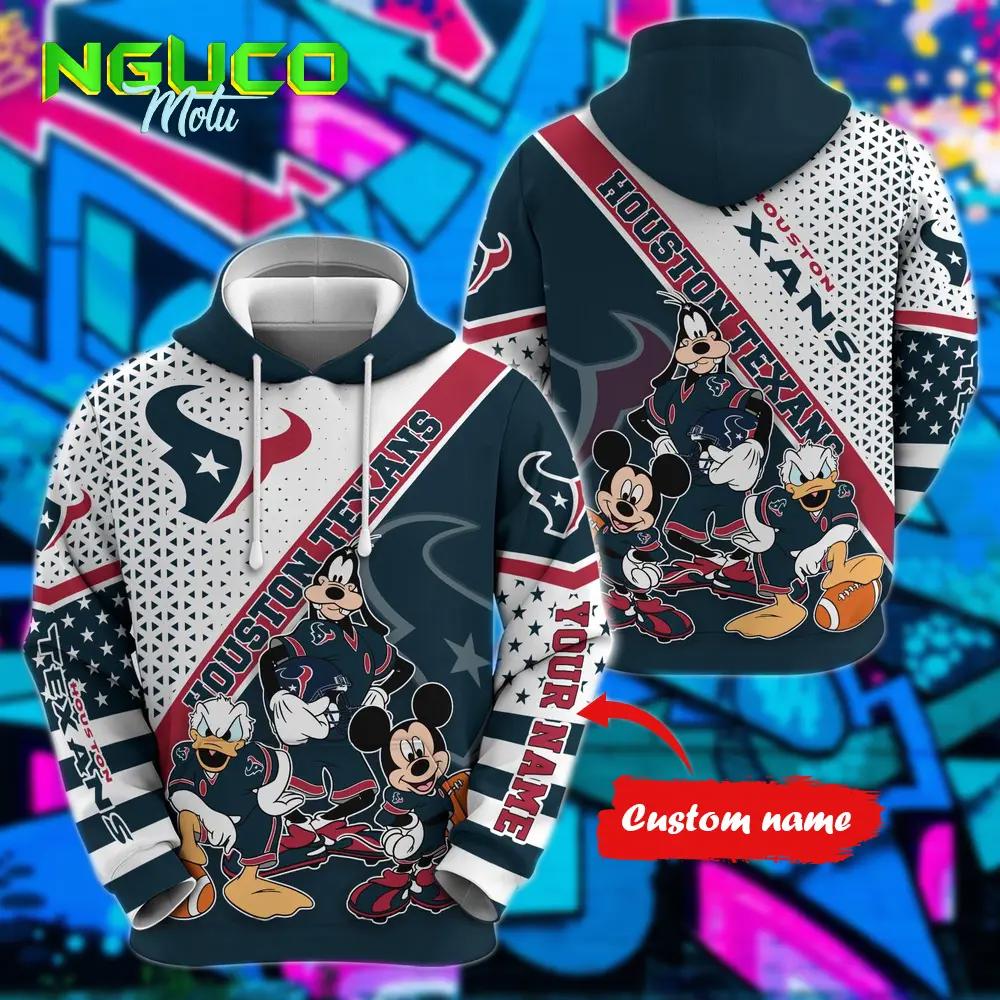 Personalized nfl houston texans hoodie character cartoon movie unisex hoodie
