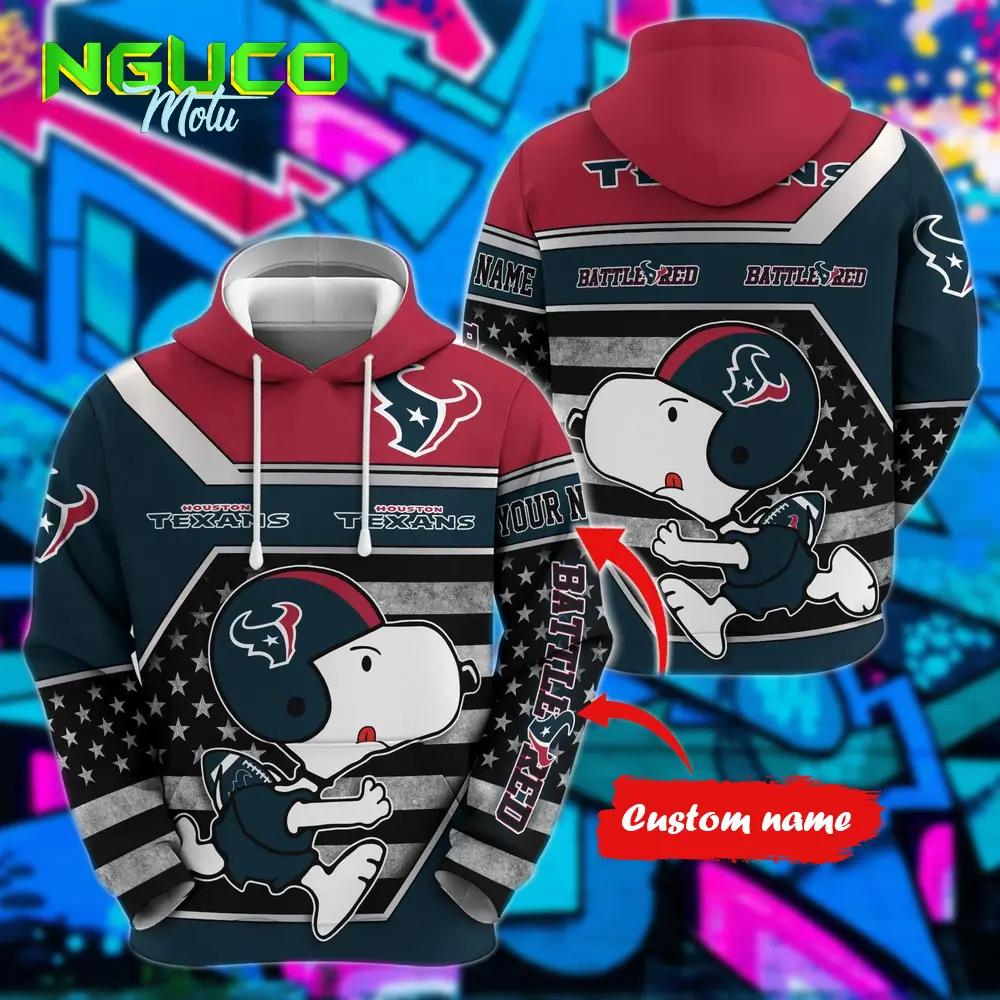 Personalized nfl houston texans hoodie snoopy unisex hoodie