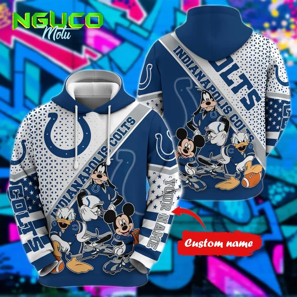 Personalized nfl indianapolis colts hoodie character cartoon movie unisex hoodie