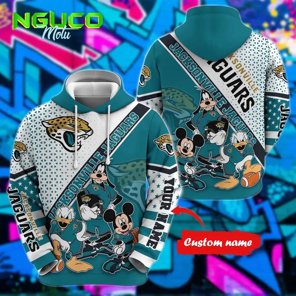 Personalized nfl jacksonville jaguars hoodie character cartoon movie unisex hoodie