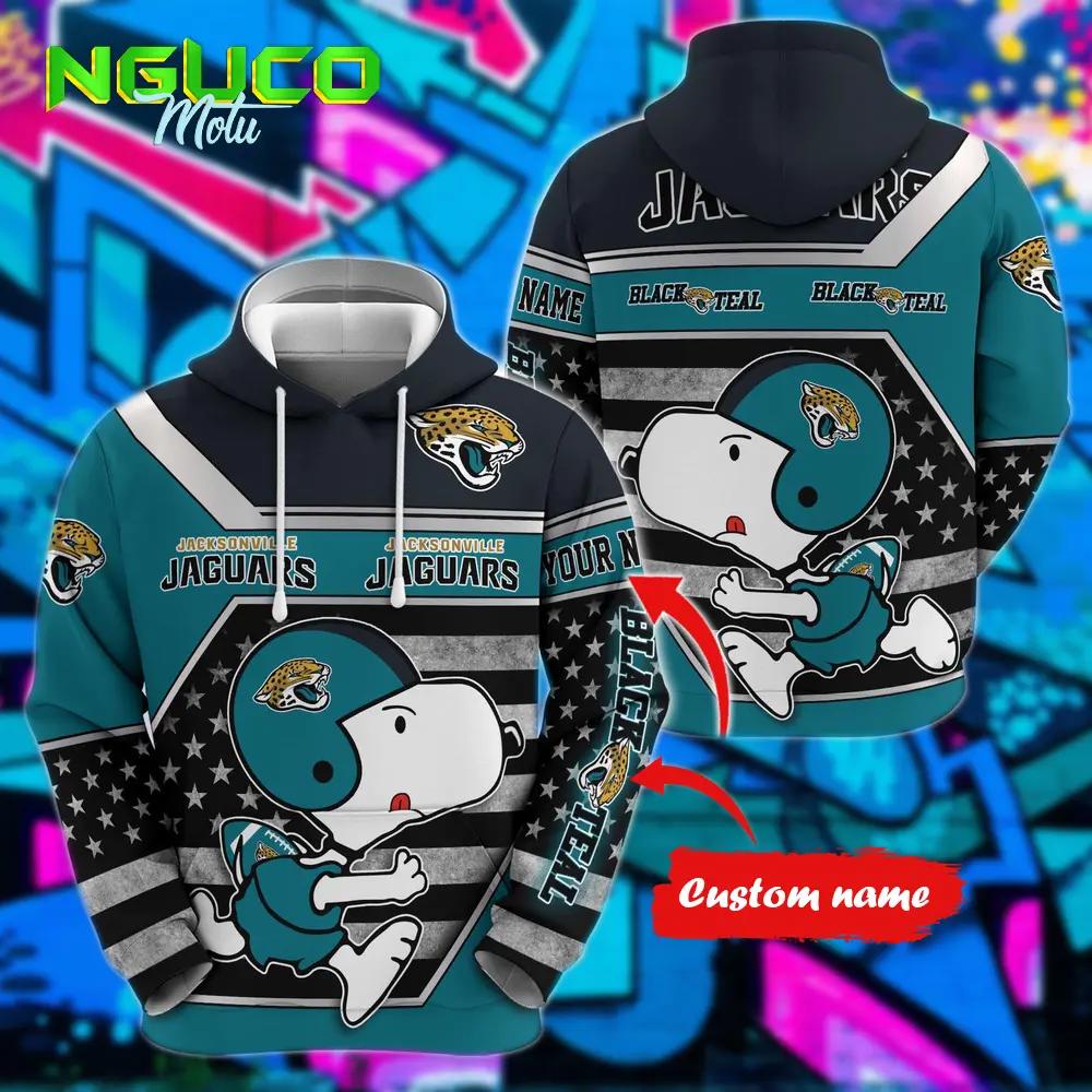 Personalized nfl jacksonville jaguars hoodie snoopy unisex hoodie