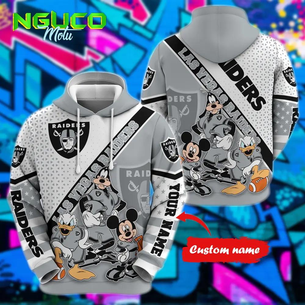 Personalized nfl las vegas raiders hoodie character cartoon movie unisex hoodie