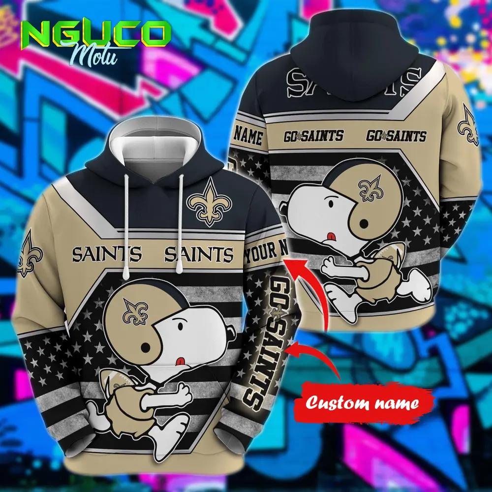Personalized nfl new orleans saints hoodie snoopy unisex hoodie