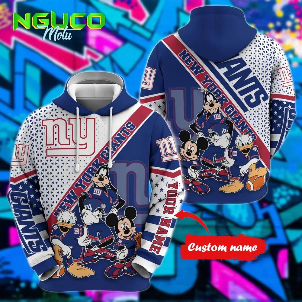 Personalized nfl new york giants hoodie character cartoon movie unisex hoodie
