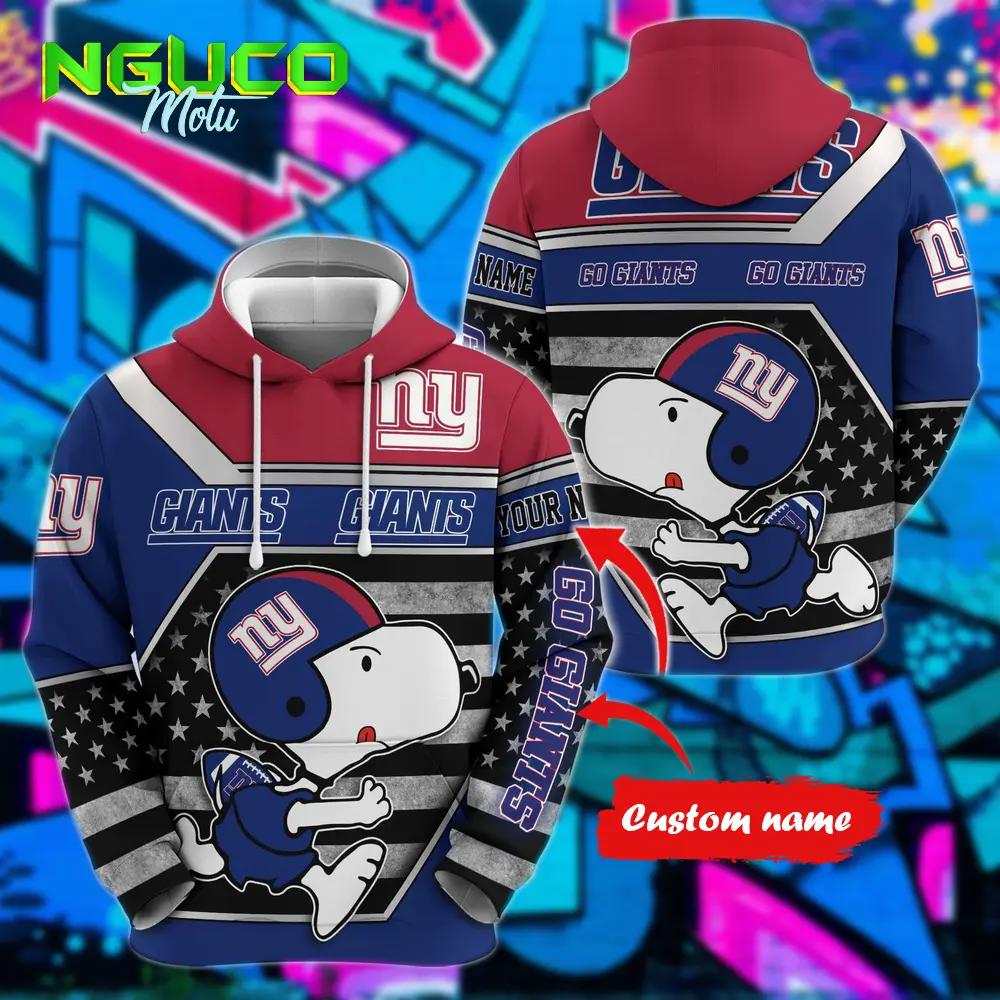 Personalized nfl new york giants hoodie snoopy unisex hoodie