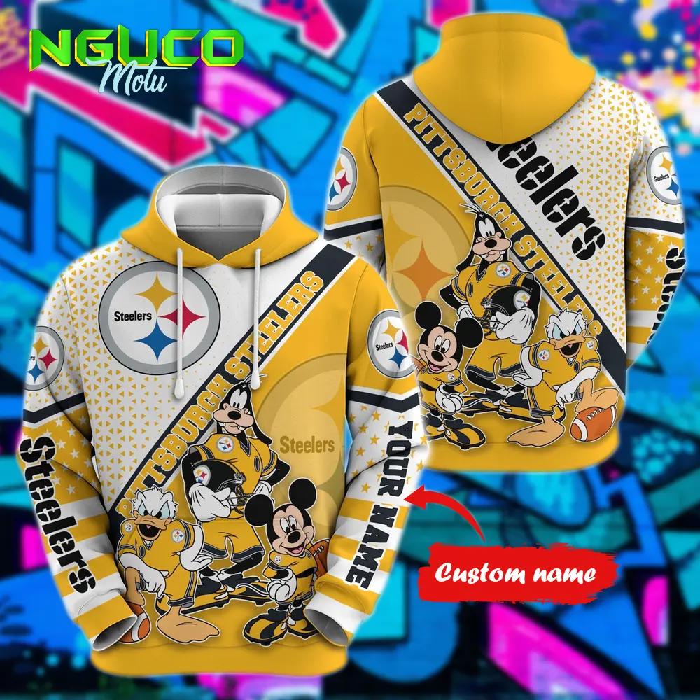 Personalized nfl pittsburgh steelers hoodie character cartoon movie unisex hoodie
