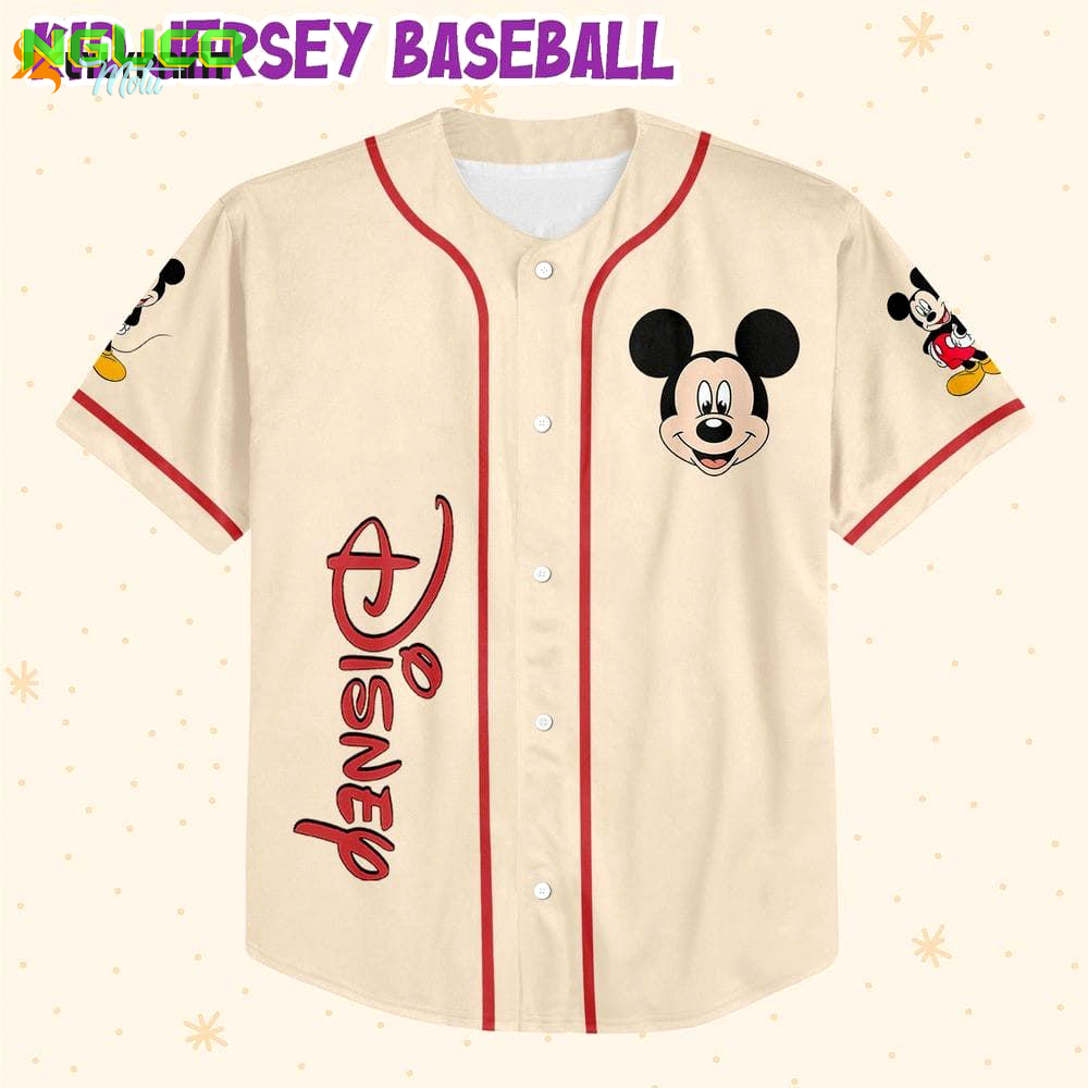 Personalized vintage disney mickey happy life baseball jersey