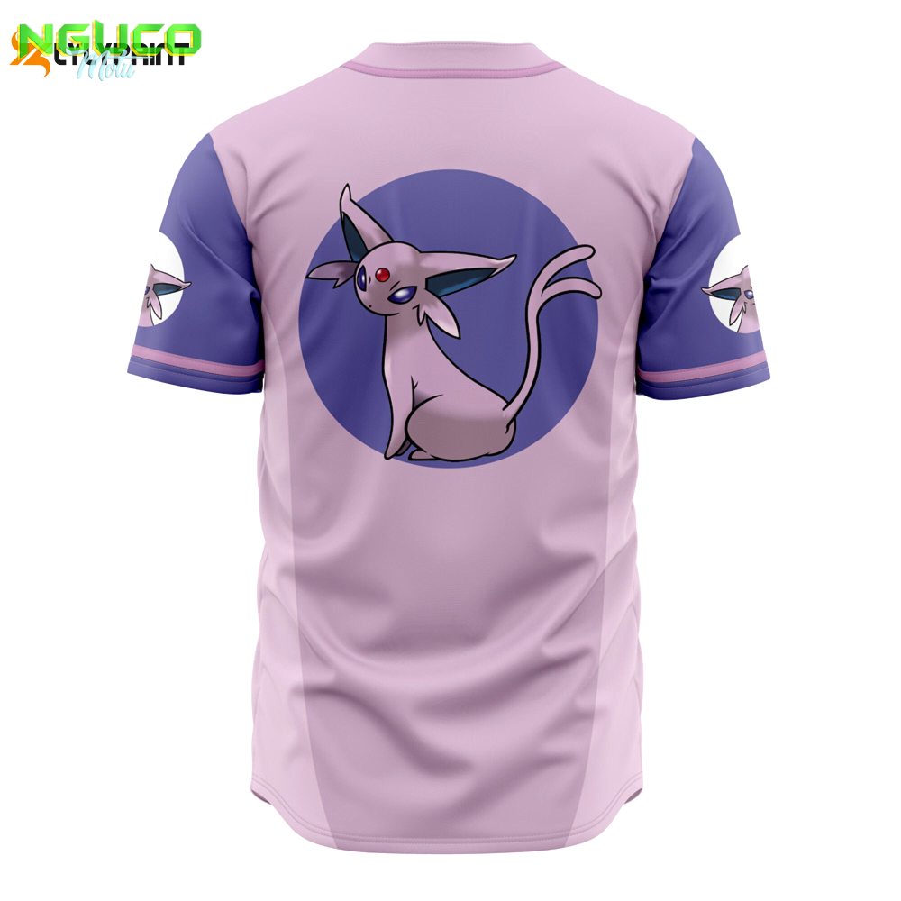 Pkm espeon anime baseball jersey