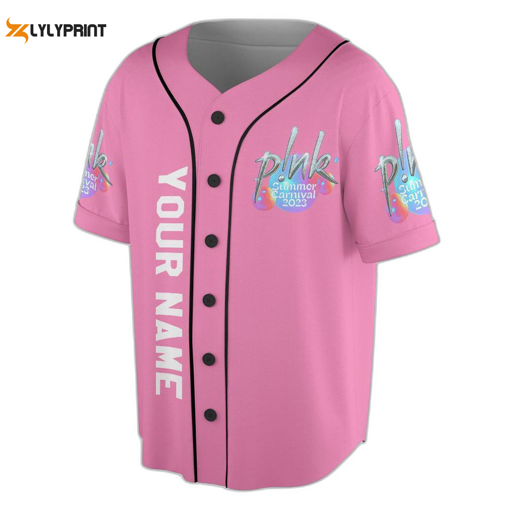 P!nk summer carnival tour 2023 music baseball jersey , trustfall album concert for men women