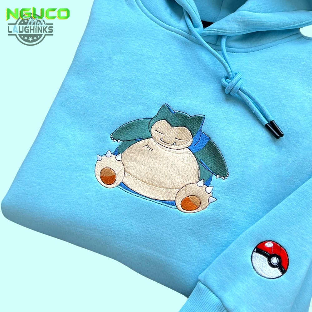 Pokemon snorlax embroidered hoodie pokemon snorlax embroidered sweatshirt pokemon embroidery pokemon hoodiespokemon snorlax anime hoody embroidery tshirt sweatshirt hoodie gift