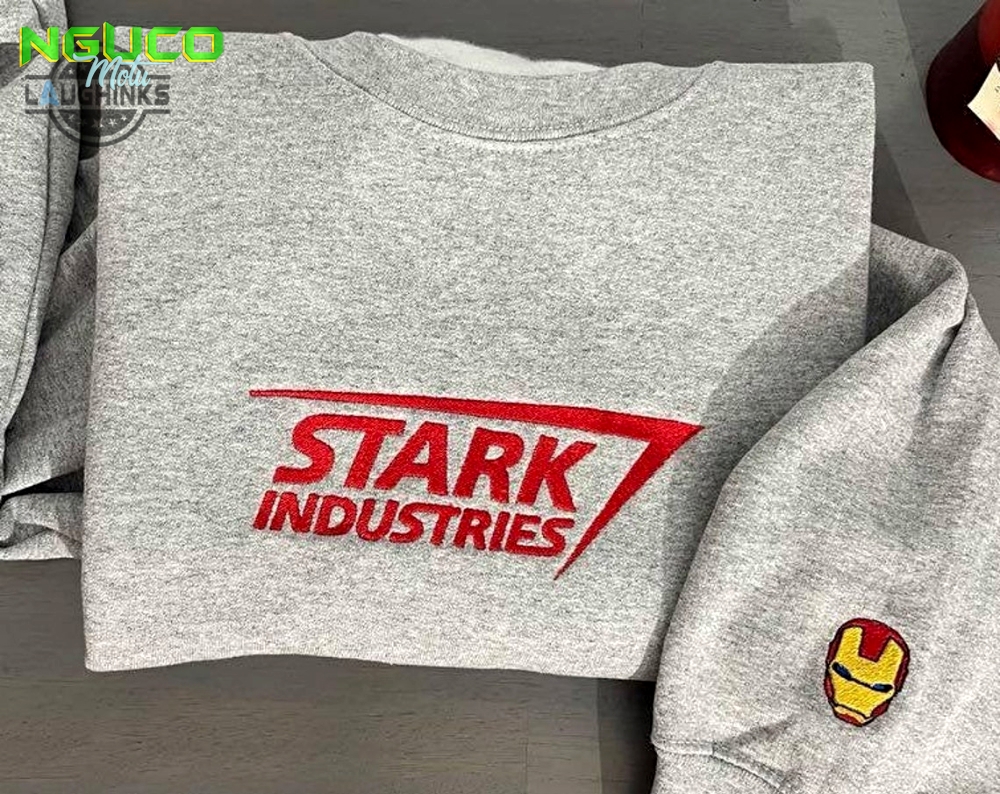 Stark industries embroidered sweatshirt custom embroidery embroidery tshirt sweatshirt hoodie gift