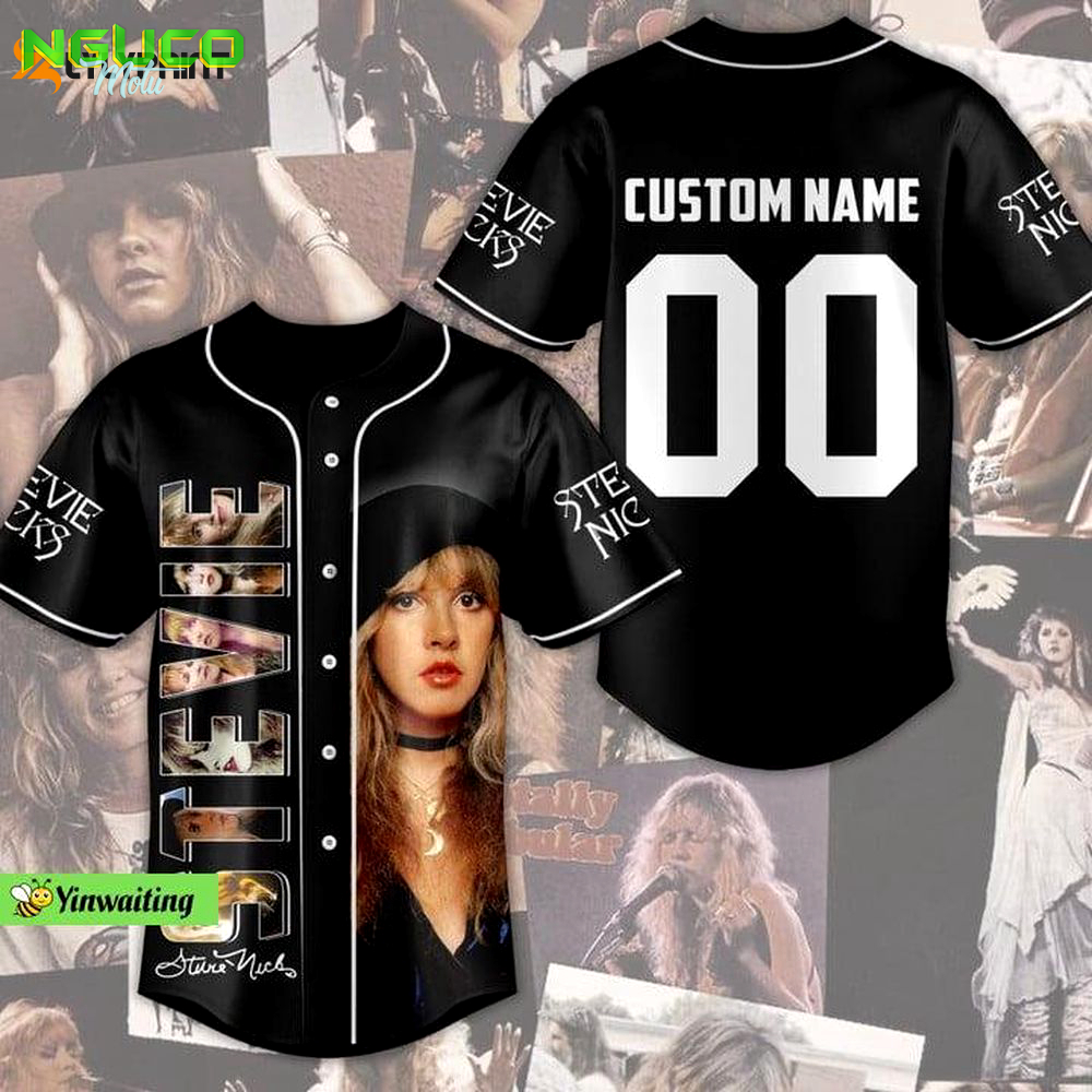 Stevie nicks jersey, fleetwood mac jersey shirt, stevie nicks baseball jersey