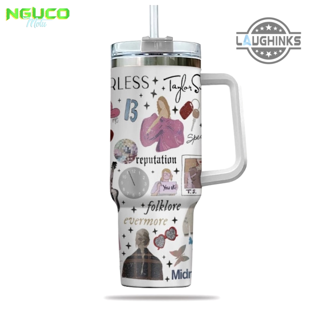 Taylor swift travel mug 40oz taylor swift eras tour concert tumbler 40 oz taylor album covers 2023 stainless steel stanley cup with handle gift
