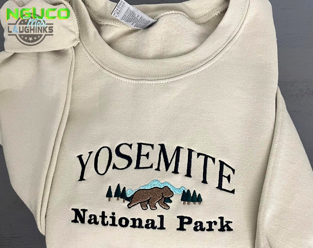 Yosemite embroidered sweatshirt vintage yosemite embroidered crewneck yosemite california sierra nevada trending vintage sweatshirts embroidery tshirt sweatshirt hoodie gift