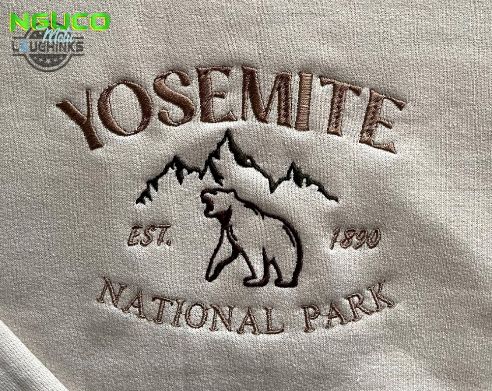 Yosemite sierra nevada national park embroidered sweater embroidery tshirt sweatshirt hoodie gift