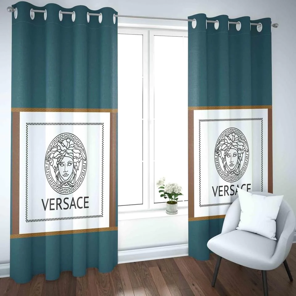Versace castleton green window curtains hot 2023 luxury bedroom living room home decor
