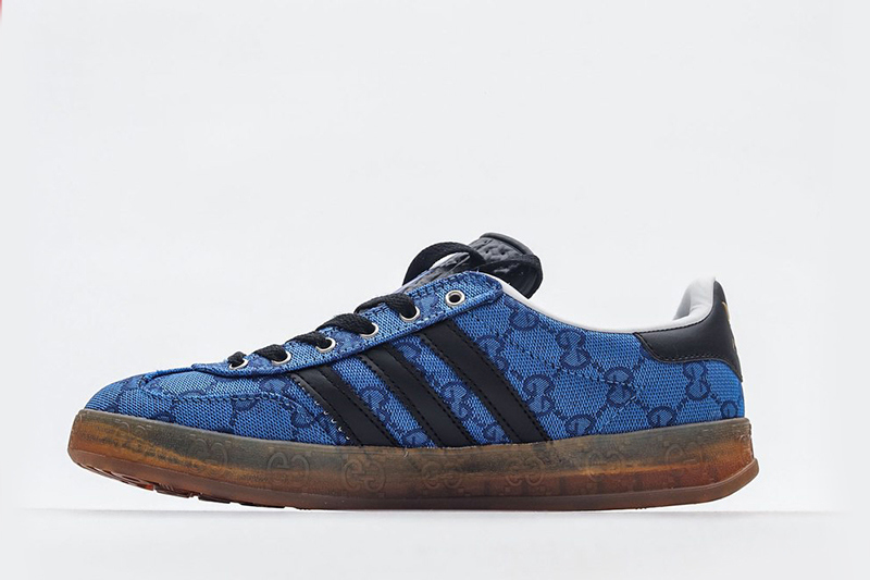 Adidas x gucci gazelle blue gg monogram