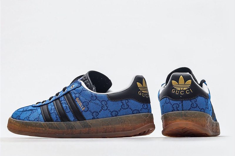 Adidas x gucci gazelle blue gg monogram